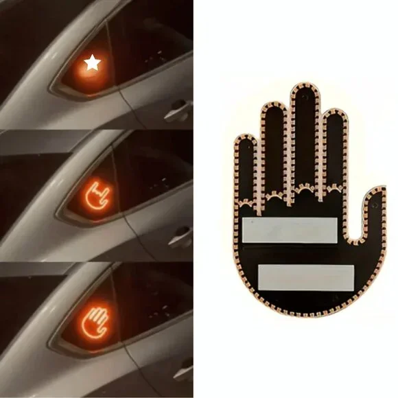 Car Truck 4 Hand & Finger Gestures Light Up Remote Control Windows NEW IN BOX - Picture 4 of 10